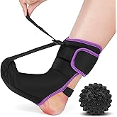 Plantar Fasciitis Night Splint Sock with Massage Ball for Tension Relief, Alleviate Pain from Plantar Fasciitis, Arch Pain, Heel Spur, Foot-drop and Achilles Tendonitis, Soft and Comfortable Foot Brace for Men and Women, Medium-Purple