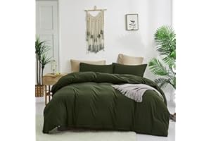 Houseri Olive Green Comforter Set Queen Army Green Bedding Queen Size Dark Green Comforter Sets for Men Women Teens Farmhouse Hunter Green Bedding Quilt Blanket Blackish Green Bed Comforters Queen