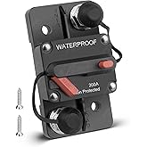 RED WOLF Circuit Breaker 200 Amp for Trolling Motor Boat Marine ATV Vehicles Stereo Audio Electronic Battery System Inline Fu