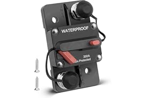 RED WOLF Circuit Breaker 200 Amp for Trolling Motor Boat Marine ATV Vehicles Stereo Audio Electronic Battery System Inline Fuse with Manual Reset Switch 12V-24V