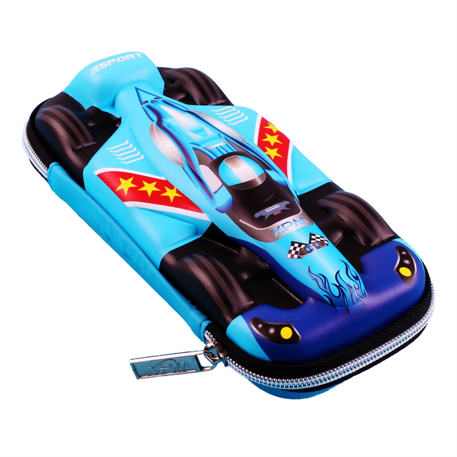 SJTJSPX Pencil Case Car Printing Pencil Case for Girls Boys Large Capacity Pen Case Bag Pencil Bag Zippered Pencil Pouch Organizer for School/Office Supplies Student Stationery 3 Compartment