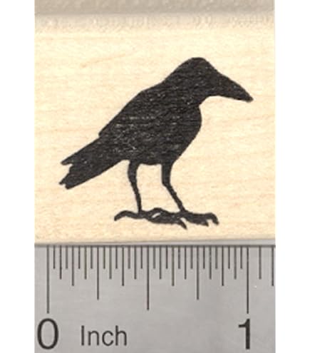 thumbnail image 2 of Crow Solid Rubber Stamp – Handmade Wood Stamp For Crafting, Planners, Slow Down And Craft! 2 of 5