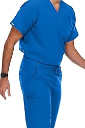 Hey Collection Men Stretch Scrubs Set V-Neck Scrub