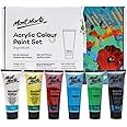Mont Marte Signature Acrylic Color Paint Set, 6 x 2.5oz (75ml), Semi-Matte Finish, 6 Colors, Suitable for Most Surfaces Including Canvas, Card, Paper and Wood