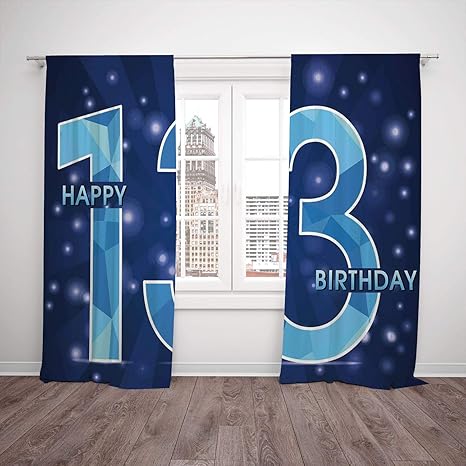 Thermal Insulated Blackout Window Curtain 13th Birthday