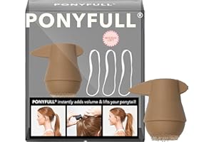 Kitsch PONYFULL Hair Volumizer Tool - Adds Lift and Style To Your Ponytail | Hair Bun Maker for Women | Ponytail Volumizer, Includes 3 No Snag Elastic Ties | Ideal Gifts for Women - (Blonde)