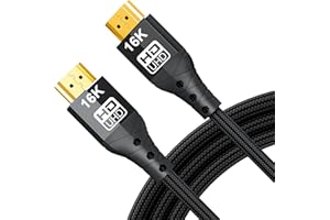 ZIKNYDO HDMI 2.2 Cable 10ft/3m, (Ultra High Speed 96Gbps, 16K/10K/8K/4K, Dynamic HDR, HDR10+, Dolby Vision, Dolby Atmos, DTS:
