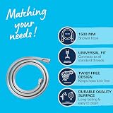 GROHE VitalioFlex Comfort TwistStop Smooth Shower Hose 1.5m Chrome G 1/2 view 3