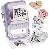 NIIMBOT B21 Pro Sticker Printer, 300DPI, Fun APP, Portable Inkless Label Printer, Bluetooth Sticker Maker for DIY Crafts, Notes, Scrapbook, Photo, Custom Labels & Gifts,Home Organization (Violet)