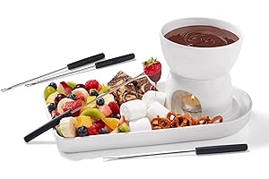 Starfrit Gourmet Bistro – 8-Piece Porcelain Chocolate Fondue Set