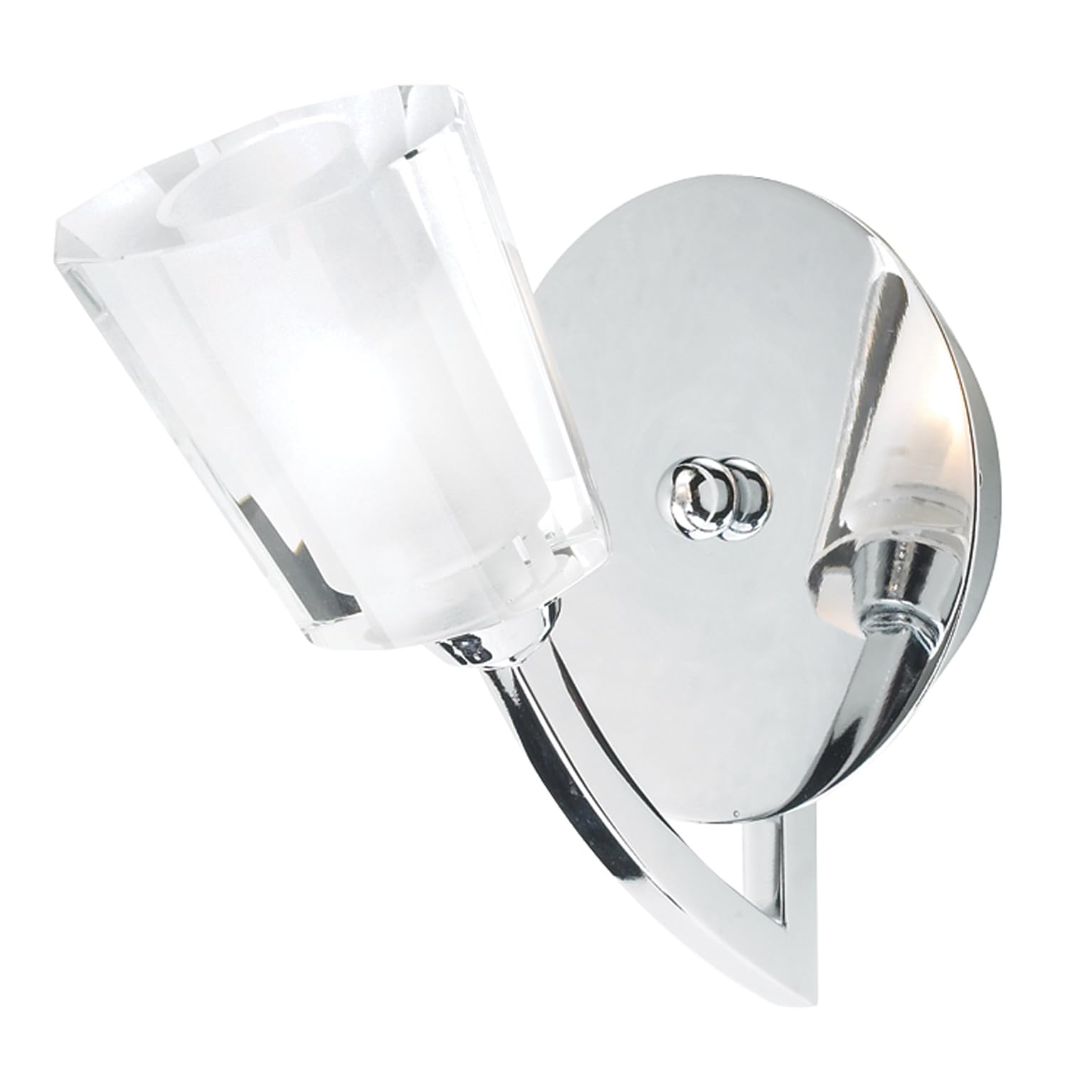 Chrome Up Lighter Wall Light Glass Shade Modern G9 Fitting Clearance