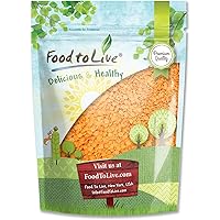 Red Split Lentils, 1 Pound - Dry Beans, Kosher, Raw, Bulk