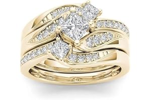 iLH Clearance Deals Rings,Sterling Silver Ring Womens Diamond Engagement Wedding Band Rings Cubic Zirconia Jewelry Gift