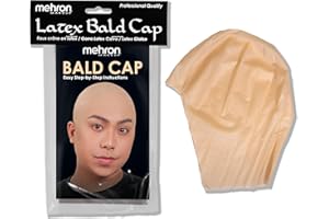 Mehron Makeup Professional Bald Cap for Adults, Men, & Women | Costume Bald Cap for Halloween, Cosplay, & Theatre (Latex)