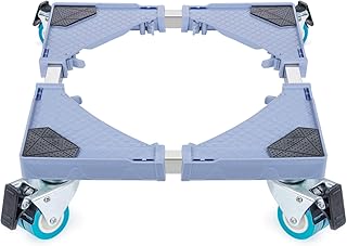 ilauke Podeste & Rahmen für Waschmaschinen mit Schwenkräder, Waschmaschine Sockel Untergestell für Trockner, Waschmaschine und Kühlschrank（45-75cm）
