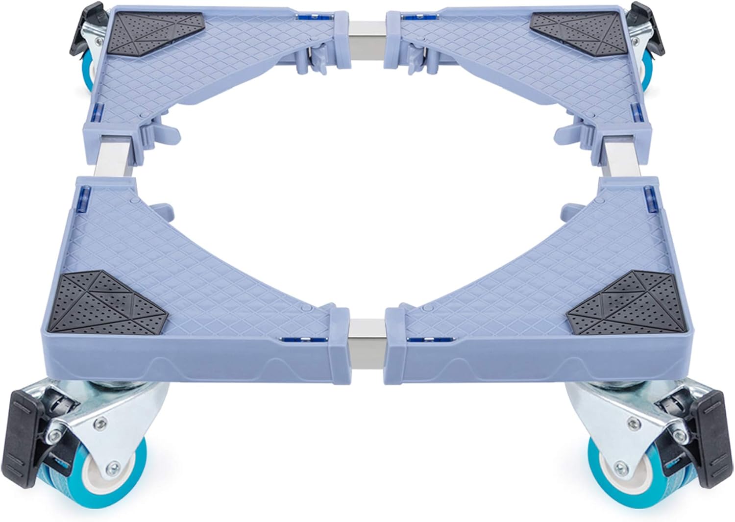 ilauke Podeste & Rahmen für Waschmaschinen mit Schwenkräder, Waschmaschine Sockel Untergestell für Trockner, Waschmaschine und Kühlschrank（45-75cm）