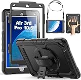 SEYMCY Case for iPad Air 3rd Gen / iPad Pro 10.5 Case Shockproof w Screen