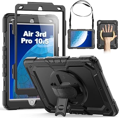 SEYMCY Case for iPad Air 3rd Gen / iPad Pro 10.5 Case Shockproof w Screen