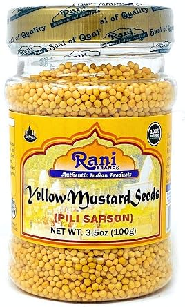 Amazon Com Rani Yellow Mustard Seeds Whole Spice 3oz 85g All Natural Vegan Gluten Free Ingredients Non Gmo Indian Origin Mustard Spices And Herbs Grocery Gourmet Food