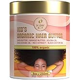 Organic Kid’s Hair Butter for Healthy and Frizz- Free Hair, Hair detangler for kids, Nourish, Hydrates, Moisturizes, Strengthens, and smooths hair. All Hair Types. 8 oz (250ML)