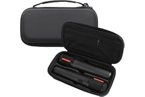 Wireless Microphone Case for JBL PartyBox Wireless Mic 2X Digital Microphones Portable Travel Bag Storage Carrying Box for Re