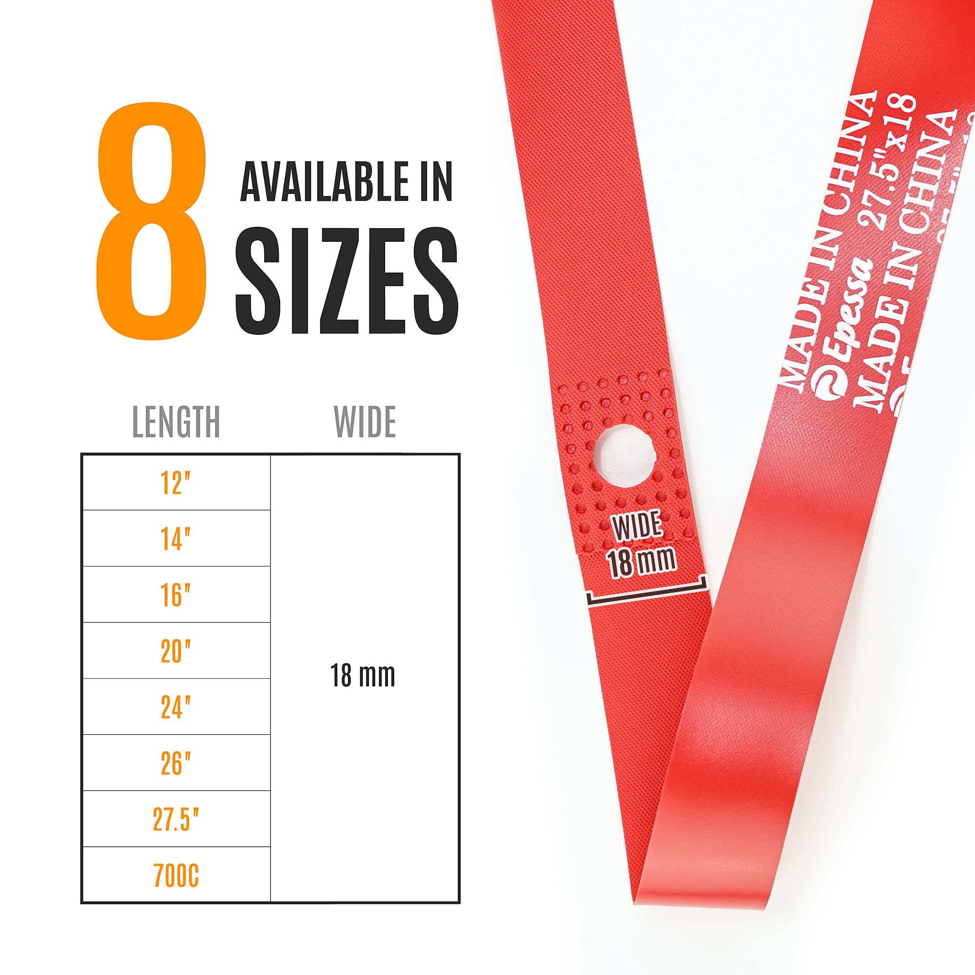 Epessa Bike Bicycle Rim Strip Rim Tape Fits Size 12
