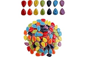 EDFLIFE Ceramic Mosaic Tiles for Crafts, 7oz Assorted Colors Petal Mosaic Tiles Ceramic for Art Supplies, Mosaic Making Kit for DIY Hobbies Children Handmade Home Decoration Art Projects (Drop)