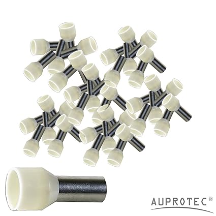 Aderendhülsen von 0,34 - 50 mm² isoliert 10 - 1000 Stück Auswahl: (50 Stück, 10 mm² elfenbein)