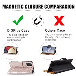 DiGPlus Galaxy A03S Wallet Case, [Butterfly