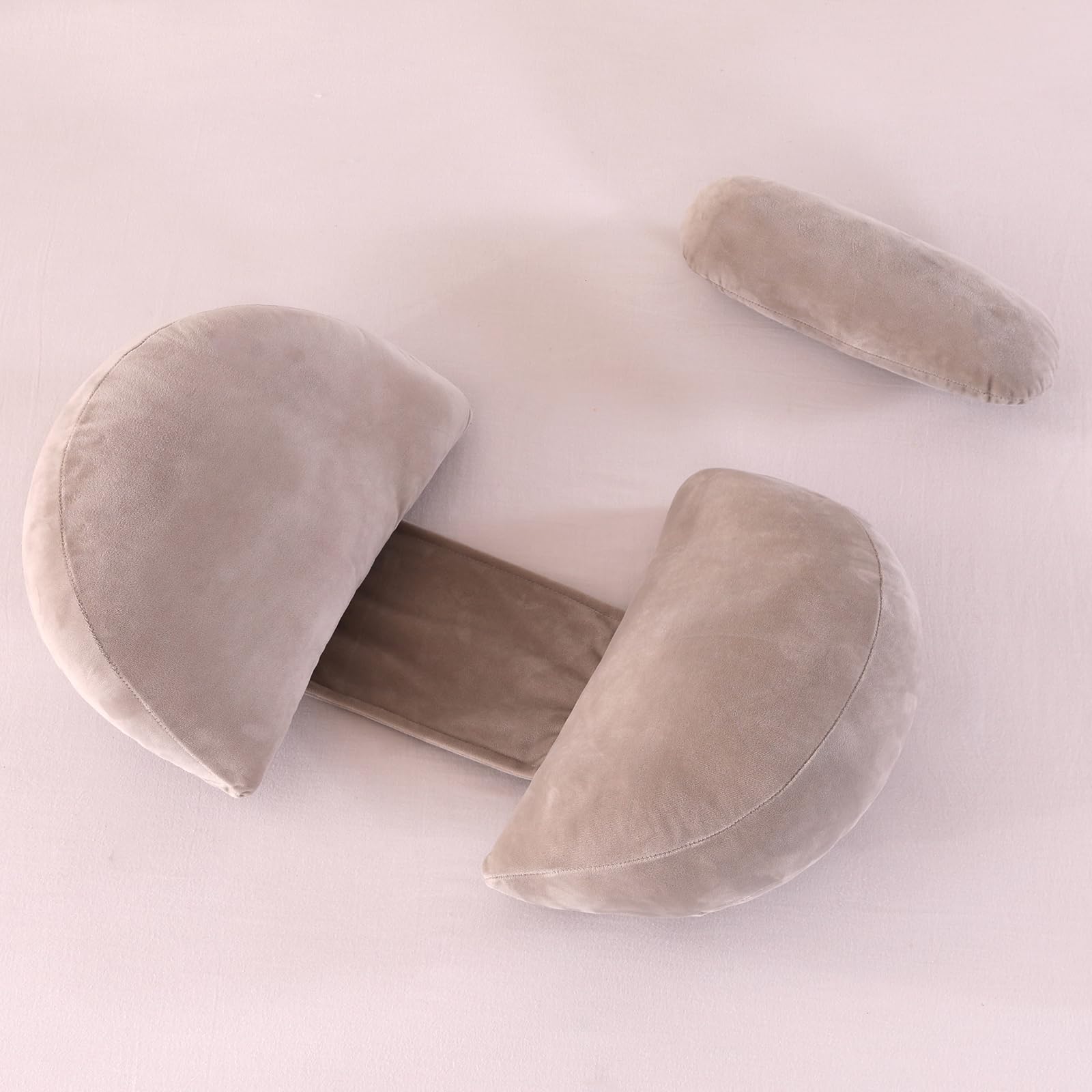 SHANNA Pregnancy Pillow for Sleeping, Wedge Full Body Pillow Pregnancy Pillows, Maternity Pillow Support for Back, Hips, Legs for Pregnant Women, With Washable Cover (Flannel Khaki)