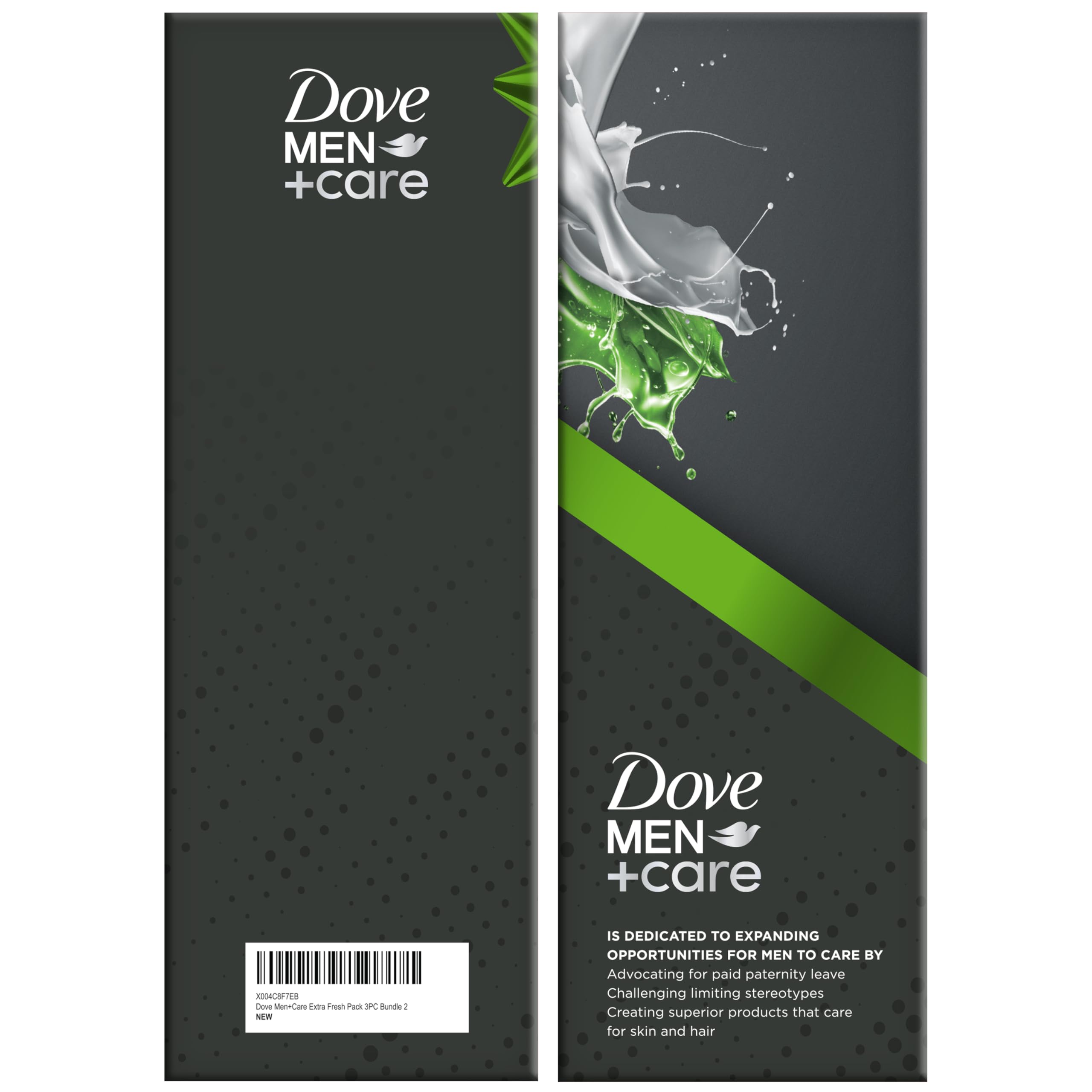 Dove Men + Care Bundle – Extra Fresh Body Wash & 72H Deodorant + Fresh + Clean 2-in-1 Shampoo and Conditioner, Citrus Scent (3 Piece Set)