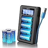 Dregin CR123A Lithium Batteries 8 Pack, 3.7V 800mAh
