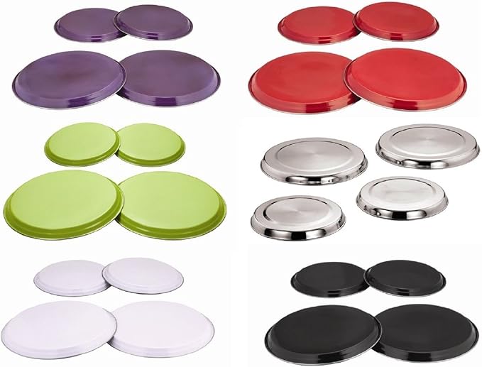 4pc STAINLESS STEEL GAS ELECTRIC COOKER OVEN HOB BURNER COVERS RINGS