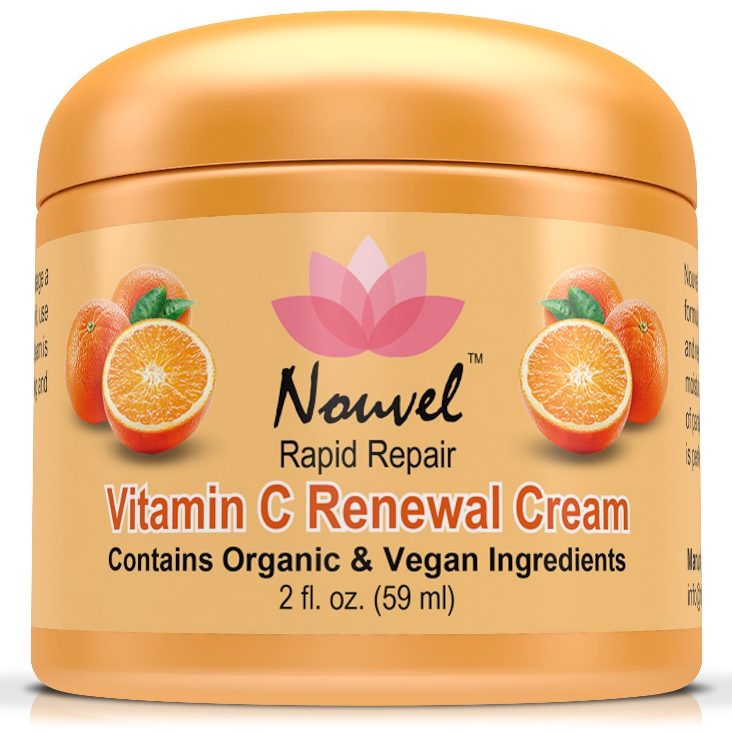 Nouvel Vitamin C Renewal Cream Vegan Face Moisturizer & Hand Cream with