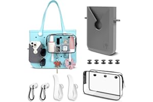 MTHJYDF 6 Packs,Accessories for Medium XL Bogg Bag,Includes Silicone Phone Holder,PVC Insert Bag,Hooks,and Keychain.Accessories Can Be Installed Inside or Outside (Gray)
