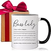 Boss Lady Coffee Mug - Funny Birthday Gift Ideas for Boss Day, Office Appreciation Gift