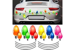 Blulu 20 Pcs Luminous Christmas Car Magnets Set, Xmas Holiday Lights Bulb Magnet Set for Xmas Holiday Winter Party Car Garage Refrigerator Decal with Magnet Wire
