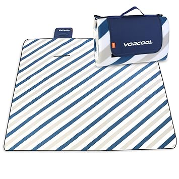 VORCOOL Picknickdecke 200x200cm Wasserdicht mit Tragegriff für Picknicks, Camping