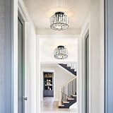 FRIDEKO HOME Crystal Ceiling Light Easric Modern Flush Mount Black view 6