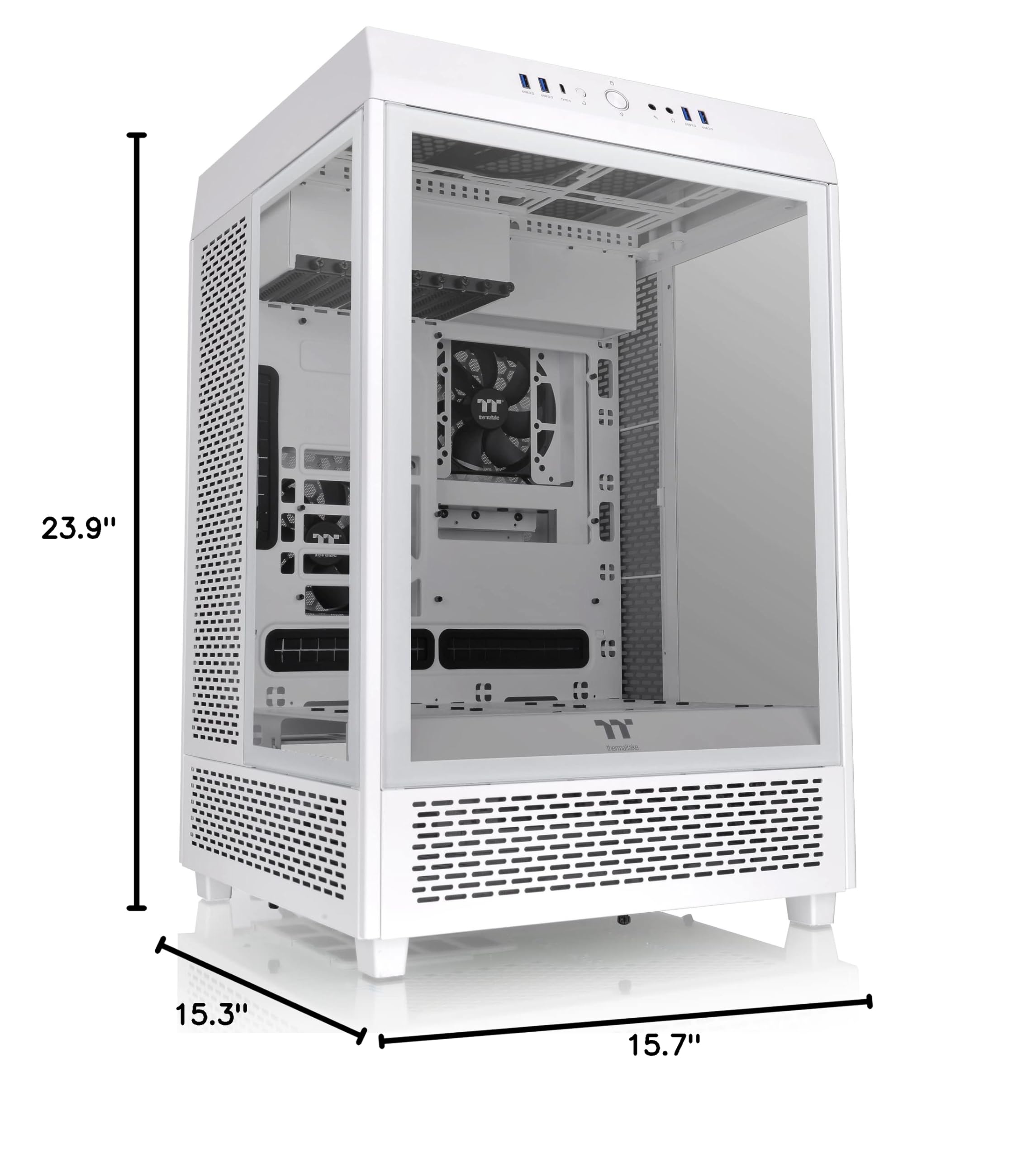 Thermaltake Tower 500 Snow Edition Vertical Mid-Tower Computer Chassis Supports E-ATX CA-1X1-00M6WN-00