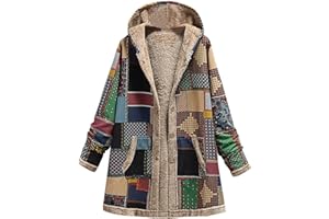 maisdgop Fur Coats for Women Mid Length Fleece Hooded Jackets 2024 Winter Thicken Warm Sherpa Lined Outerwear with Pockets