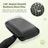 Pecute Self-Cleaning Slicker Brush for Dogs and Cats - Black view 5
