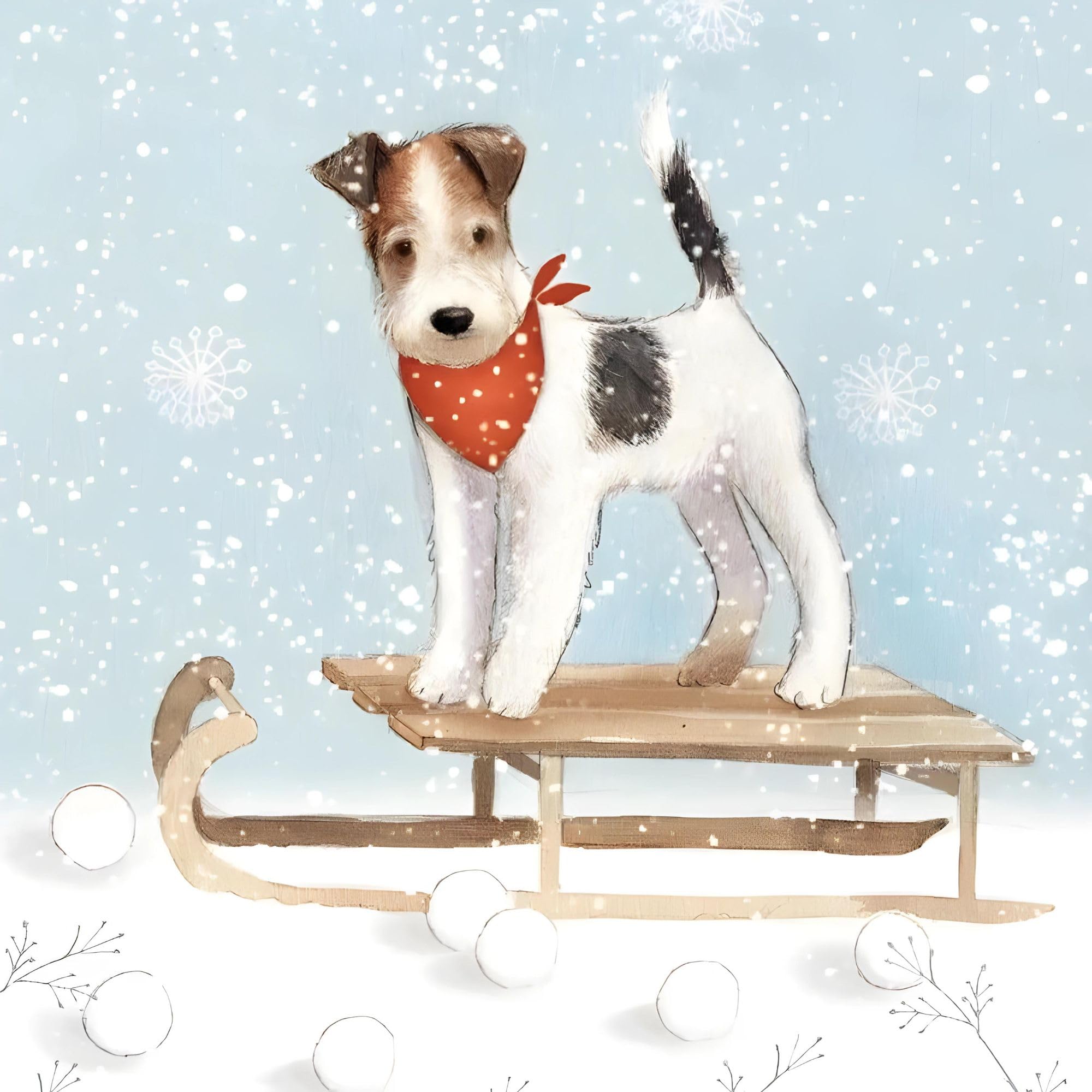GBCC Charity Christmas Cards Pack of 10 - Charity Christmas Cards with a Terrier Dog Design - Eco-Friendly Xmas Cards Multipack with Envelopes