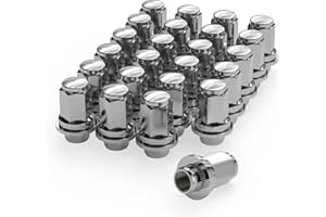 Richeer 24Pcs M12x1.5 OEM Factory Style Lug Nuts for Tacoma, 4Runner, FJ Cruiser, GX460, GX470, Mag Washer Style, 1.85 inch Tall - 13/16"(21mm) Hex, 12x1.5 Chrome Lug Nuts