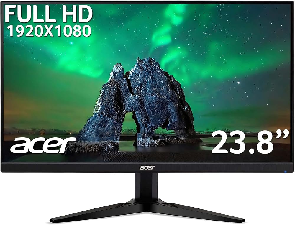 Acer KG241YA 24 inch Full HD 1080p Gaming Monitor 75Hz 1ms VA FreeSync