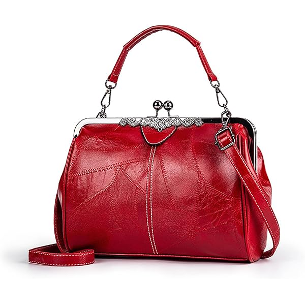 バッグ vintage leather hand bag Amazon.com: Women Vintage Small Retro Handbags Kiss Lock