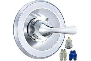 RJDIBAN Replacement for Delta Classic 13 Series Single-Function Trim Kit, T13020 Chrome Shower Handle, Fit Delta Shower Valve R10000 Series (2 Style of Cartridge Included)