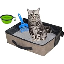 SEZDEKI Portable Cat Litter Box – Waterproof, Foldable & Leak-Proof For Travel | Perfect For Camping, Hotels & Road Trips (Green, Large)