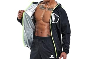 HOTSUIT Sauna Suit Men Weight Loss Anti Rip Sweat Suits Workout Jacket