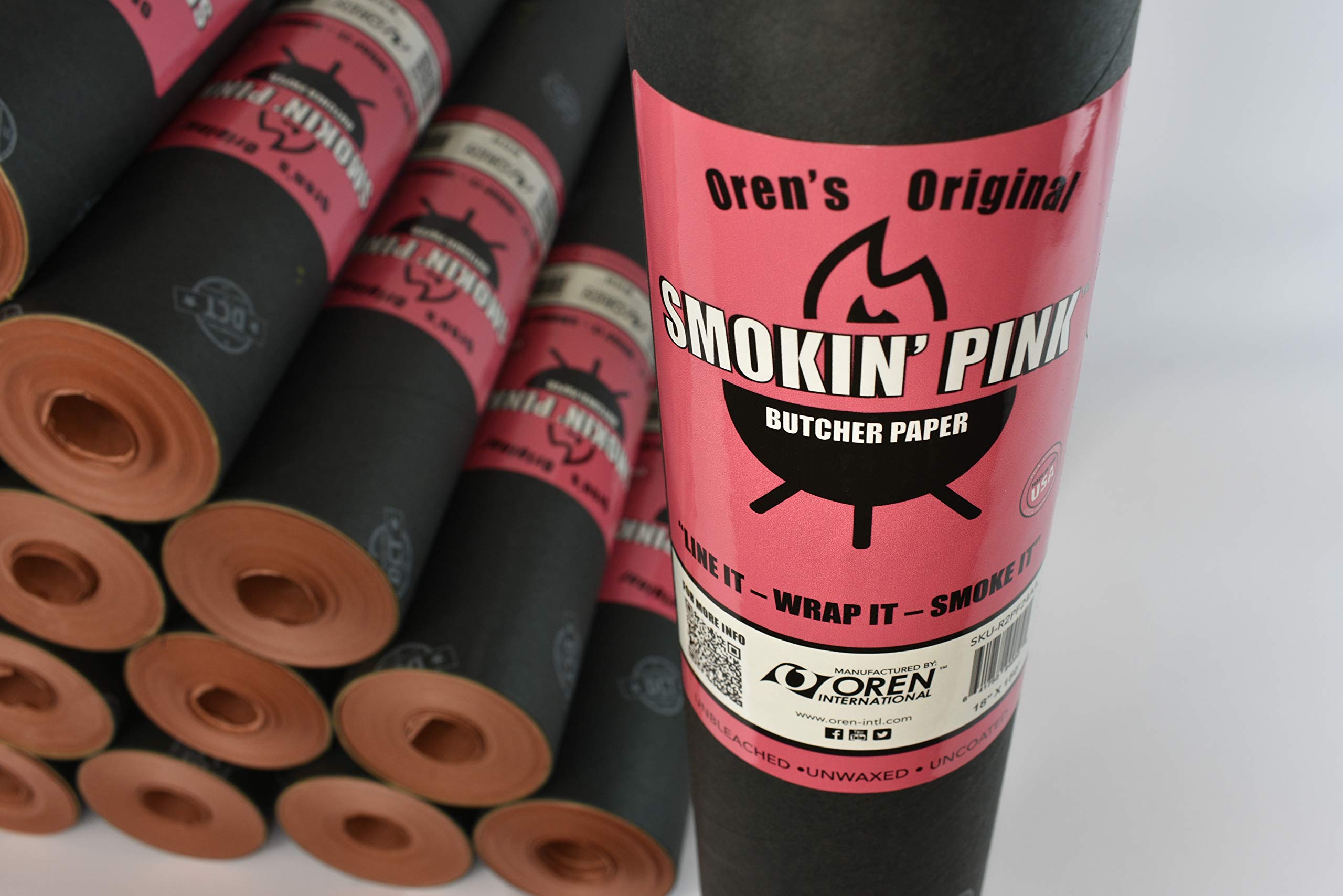 Pink Butcher Paper Kraft Roll 24" x 150' (1800") FDA Approved USA